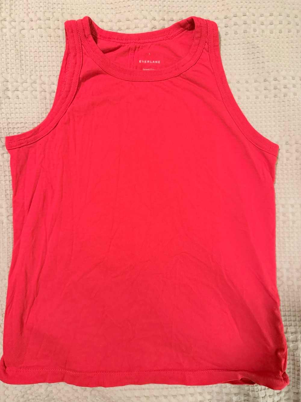 Everlane The Tank in Essential Cotton Pink Tank Top